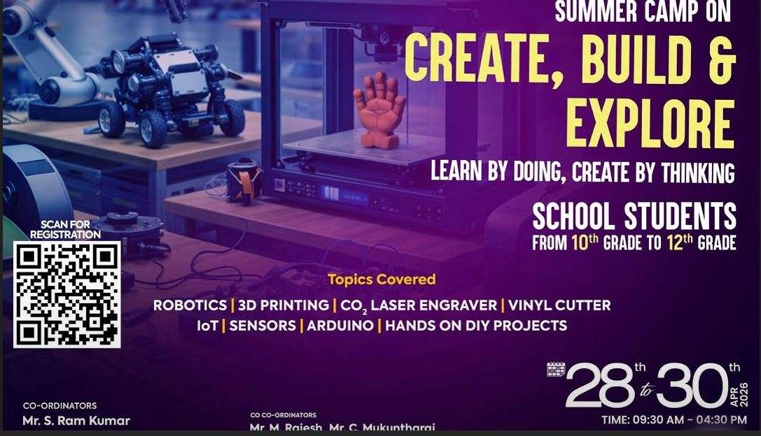 R-Fab X Studio Summer Camp – Coimbatore — Coimbatore — R-Fab X Studio, Rathinam College